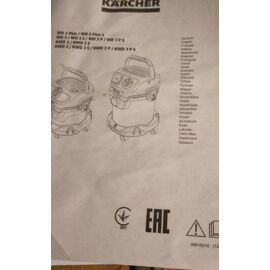 Mode d'emploi notice pour aspirateur Kärcher WD 2 Plus WD 2 Plus S WD 3 WD 3 S WD 3 P WD 3 P S KWD 2 KWD 2 S KWD 3 KWD 3 S KWD 3 P KWD 3 P S dans la plupart des langues européennes y compris le turc