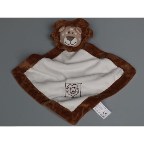 Doudou Lion Plat Marron Blanc Zdt Action