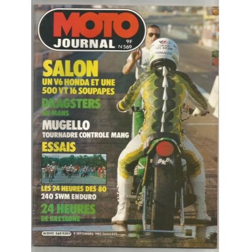Moto Journal 569 De 1982 ,San Marin Gp,24h Du Mans Des 80,Kick,Swm 240 Gs Tf3,24h Bretagne,Finlande Trial