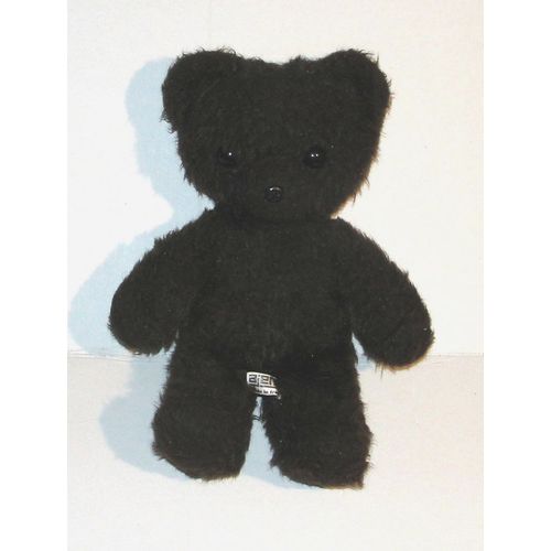 Peluche Ours Marron Fonçé Ajena Doudou Ourson Retro 30 Cm