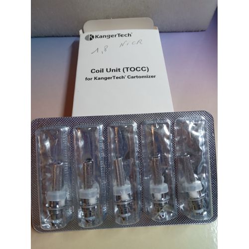 Coil Unit TOCC for kangertech cartomizer - 1.8 ohm NiCr - 5 pièces