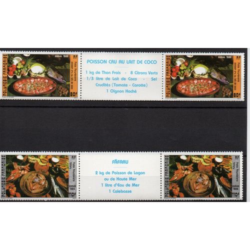 Polynésie Française Timbres Gastronomie Locale