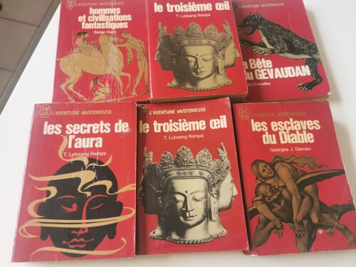 Lot L'aventure Mystérieuse 6 Livres : - Hommes Et Civilisations Fantastiques- Le Troisième ?il (254 Pages)- Le Troisième ?il (369 P)- Les Secrets De L'aura-Les Esclaves Du Diable La Bête Du Gévaudan