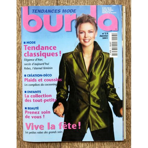Magazine Burda De Janvier 2001 (13), Burda Magazine, Patron Couture, Patron Burda, Magazine Couture, Couture Femme, Planche Patron