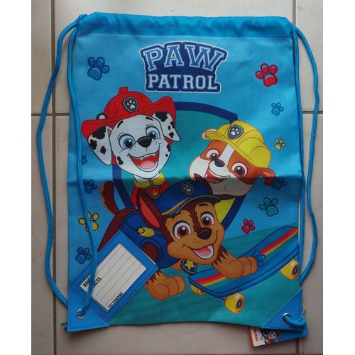 Pat Patrouille - Sac à dos tissu - Sac de sport, gym, loisirs... enfant - Chase, Marcus, Ruben