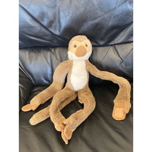 Doudou Peluche Singe Marron Et Blanche Long Bras Et Longue Jambes Nature Et Découverte 42cm 
