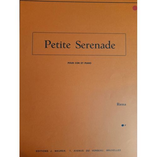 Petite Serenade Cor Et Piano Rema
