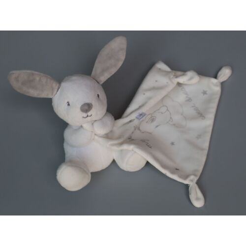 Doudou lapin blanc gris mouchoir Simba Toys