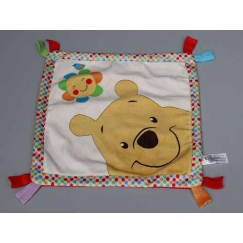 Doudou Winnie Carré Plat Soleil Rouge Disney Nicotoy
