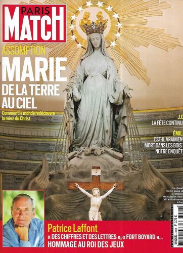 Paris Match N°3928 14/08/2024 Assomption: Marie, De La Terre Au Ciel/ Patrice Laffont/ L'affaire Emile/ Jo Paris 2024/ Le Manoir De Michael Douglas&catherine Zeta-Jones/ Afghanistan: Enfance Sacrifiée