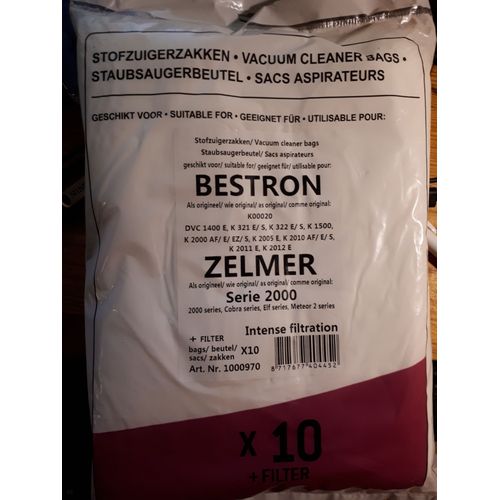 SACS d'aspirateur ZELMER serie 2000