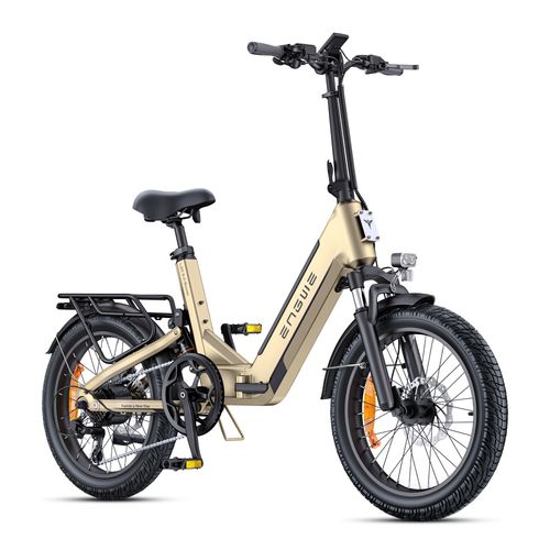Engwe L20 3.0 Boost - Vélo Électrique Pliable 20" -Batterie Amovible 48v13.5ah - Autonomie 100km - Frein À Disque Hydraulique ,Or