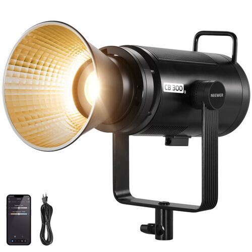 NEEWER CB300B 320W COB Video Light avec 2.4G/Application contrôle à Distance, Bicolore Éclairage Continue LED, Monture Bowen Lumiere Photo Studio