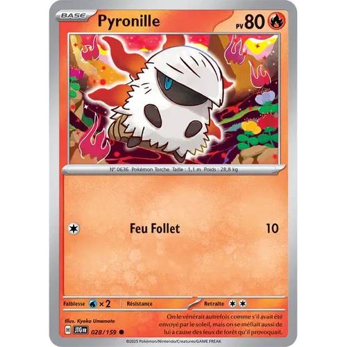 Carte Pokémon - Pyronille - 028/159 - Ev9 Aventures Ensemble