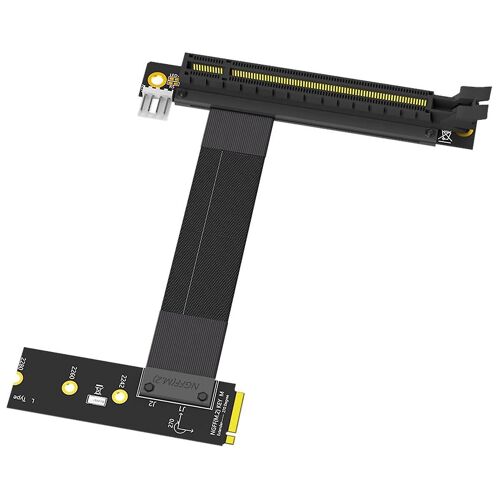 Riser Cable M.2 NVME to PCIE X16 Adapter Graphics Extension Cable 90 Degree PCI Express 3.0 16X to