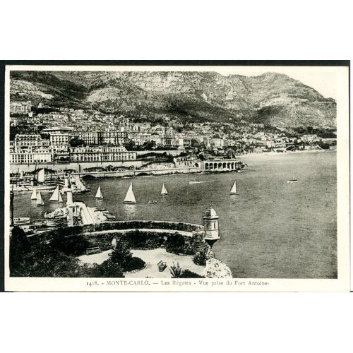 Carte Postale N°1418, Monte-Carlo, Les Régates, Vue Prise Du Fort Antoine