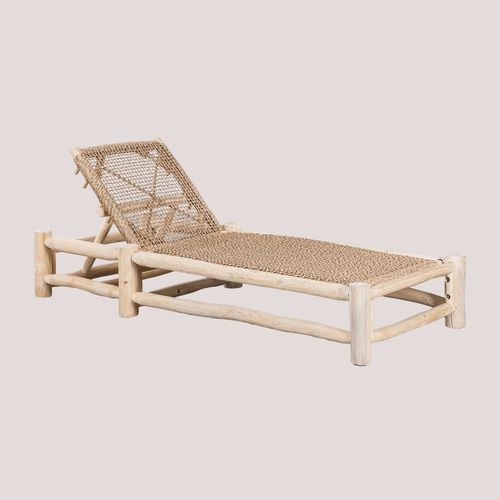 Transat Inclinable En Bois De Teck Bientina Marron Bois Naturel