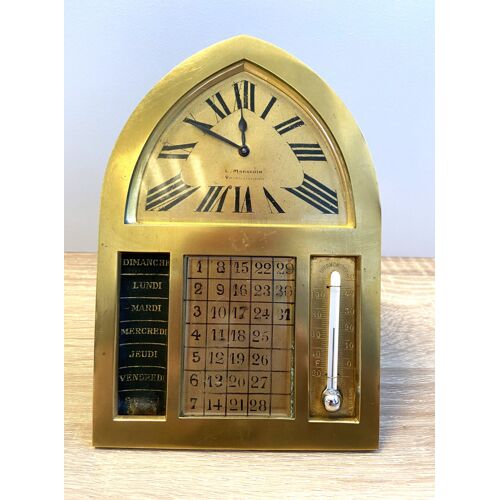 Ancienne Pendulette Horloge De Chevalet Modèle "Just" Charles Victor Hour 1935