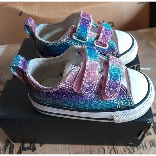 Chaussure Converse All Stars A Scratch Pour Enfant Fille - Taille 20 Multicolore Tbe