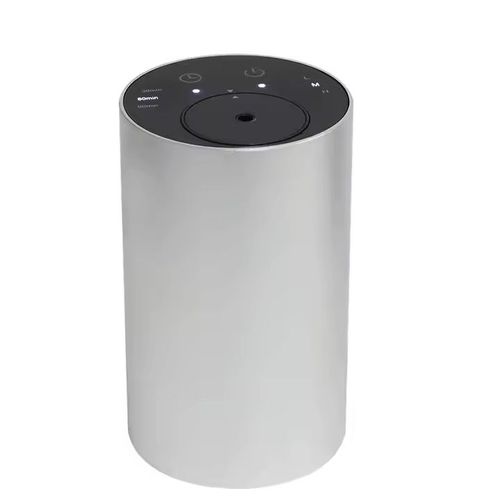 Nébuliseur (Diffuseur) Par Micro Diffusion D'huiles Essentielles - 100% Pures Et Naturelles - Transportable - Sur Batterie - Aluminium Argenté Mat 