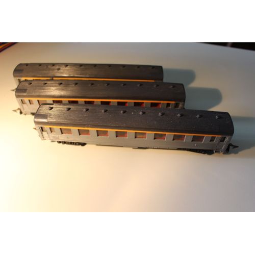 3 Voitures Inox Jouef 72v175ah Ref 4680 1er Classe-Jouef