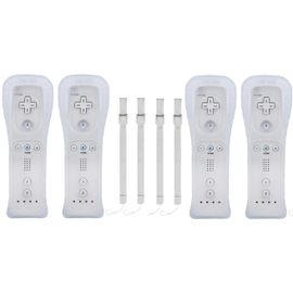 4pcs Manette Wii, Wii Télécommande, Télécommande De Jeu De Compatible Avec Nintendo Wii/Wii U, Avec Étui En Silicone Et Dragonne