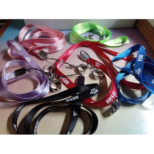 Cordon - tour du cou avec anneau métal pour e-cigarette eGo - Lanière Roykin - 6 couleurs au choix - 1 pièce