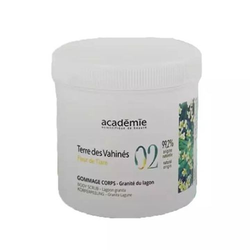 Académie Gommage Corps Granité Du Lagon Terre Des Vahinés Fleur De Tiaré 450ml 