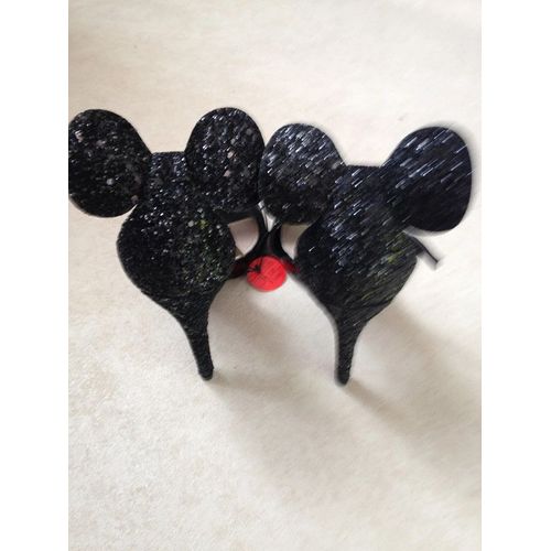Rare Escarpin De Soiree Noires Paillettes Disney Minnie Pointure 36 Neuf Edition Limitee