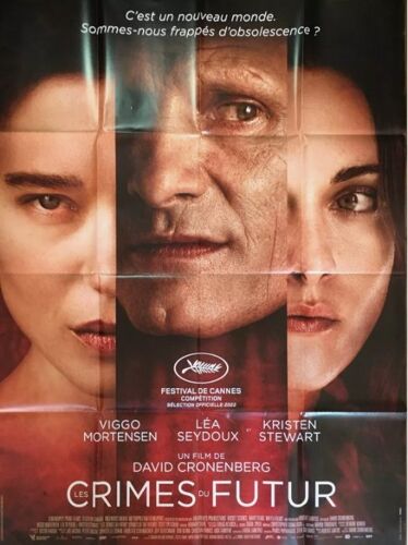 Les Crimes Du Futur - Affiche Originale De Cinema - Format 120x160 Cm - Un Film De David Cronenberg Avec Viggo Mortensen, Léa Seydoux, Kristen Stewart, Scott Speedman, Don Mckellar - 2022