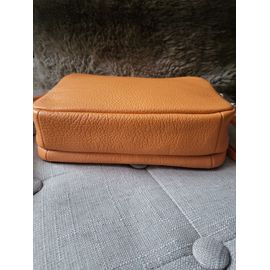 Sac bandoulière cuir Dune Lancaster orange