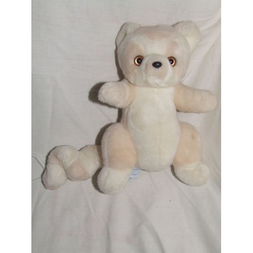 Raton Musical Boite A Musique Nounours Blanc Creme Beige 23 Cm