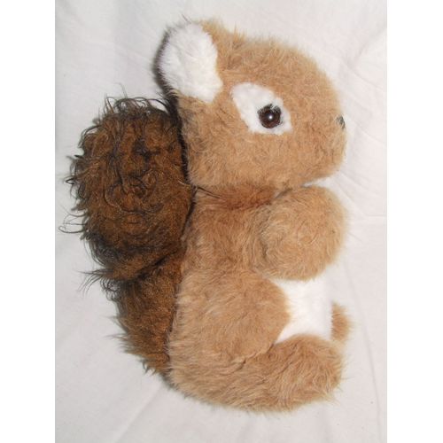 Ecureuil Bettela Ancien Vintage Marron Blanc 30 Cm