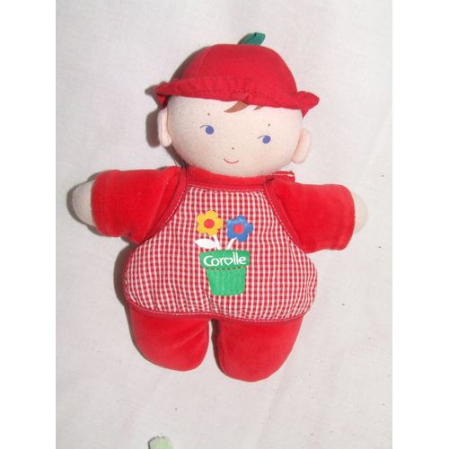 Poupee Poupon Corolle Rouge Vichy Fleurs Grelot