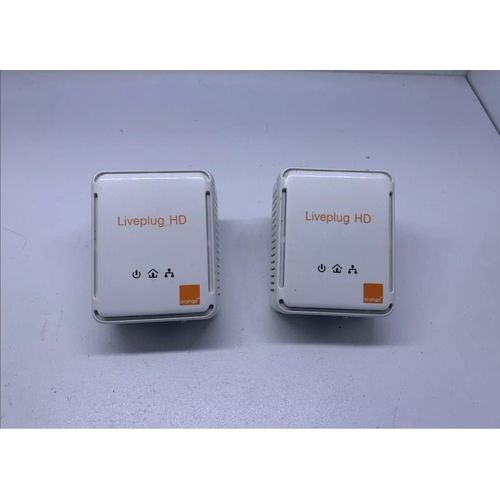 2 Prise Liveplug HD - 200 Mbits/s Orange - excellent état