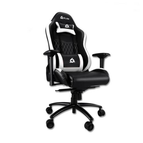 Klim Esports - Chaise Gaming + Simili Cuir Et Matériaux Premium Haute Qualité + Chaise Gamer Inclinable + Ergonomique Avec Coussin Lombaire Et Cervical + Fauteuil Gamer Noir Nouvelle Version 2024
