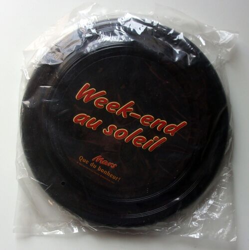 Fresbee Vintage Publicitaire Mars "Week-End Au Soleil"