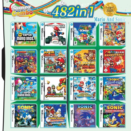 482 Fr 1 - Cartouches De Jeux Vidéo, Compilation, Tout En 1 Pour Nintendo Ds, 3ds, 2ds, Carte Pour Console