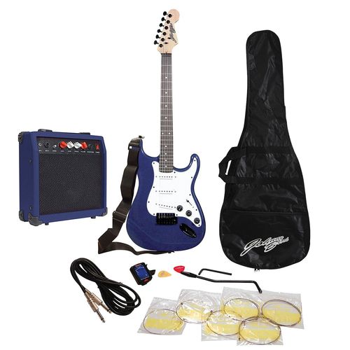Pack Johnny Brook Jb405 - Guitare Électrique Avec Amplificateur 20 Watts - Bleu