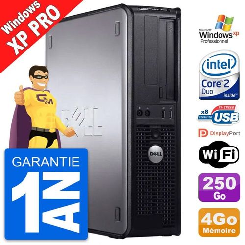 PC Dell OptiPlex 780 DT Intel E6300 RAM 4Go Disque Dur 250Go Windows XP Pro