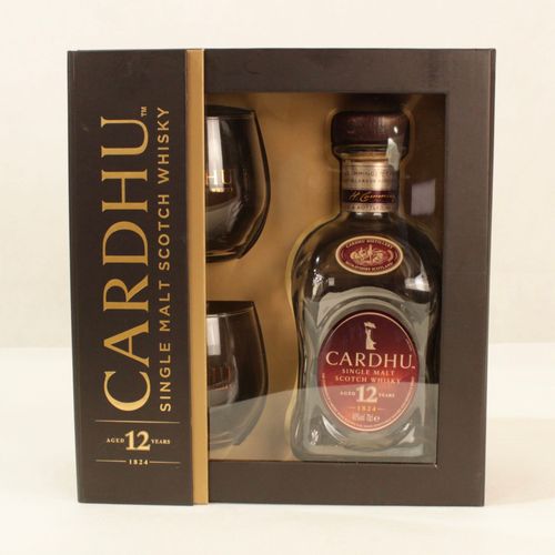 Coffret Whisky Cardhu 12 + 2 Verres - 40% - 70 Cl