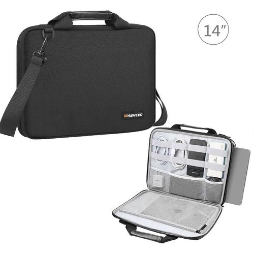 HAWEEL 13,0 pouces-14,0 pouces Porte-documents Sac à bandoulière pour ordinateur portable pour Macbook, Lenovo Thinkpad, ASUS, HP