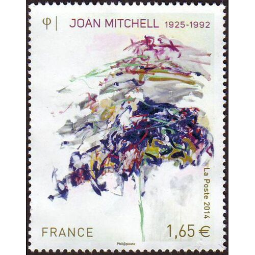 France 2014, Très Beau Timbre Neuf** Luxe Yvert 4849, Tableau De Joan Mitchell, Artiste Peinte Américaine.