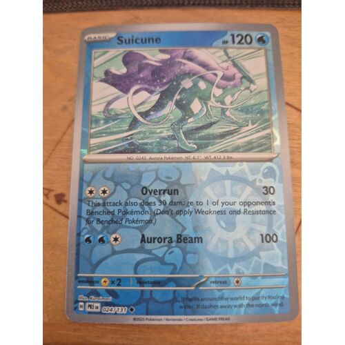 Carte Pokémon Suicune 024/131 Reverse