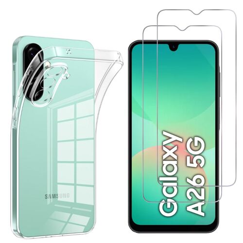 Coque Pour Samsung Galaxy A26 5g Et 2 Verres Trempé Film Protection Ecran Phonillico®