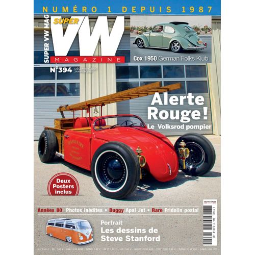 Super Vw Magazine 394 Le Volksrod Pompier / Cox 1950 German Folks Klub