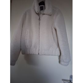 Blouson Poil Peluche Blanc "T-S" Primark Femme