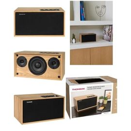 Enceinte Bluetooth amplifiée en Bois VINTAGE sono mobile 100W AUX 6.35mm entrée TV, USB, AUX-IN