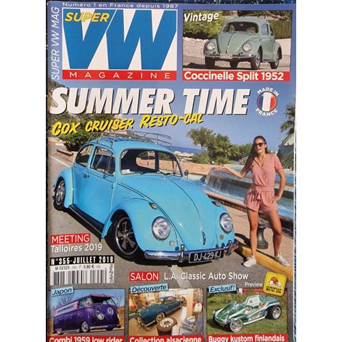 Super Vw Magazine 355 Cox Cruiser Resto-Cal / Coccinelle Split 1952