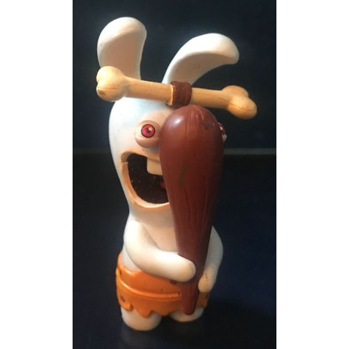 Figurine Lapin Crétin Préhistorique Avec Massue - Série Les Lapins Crétins Retour Vers Le Passé (Ubisoft 2010)